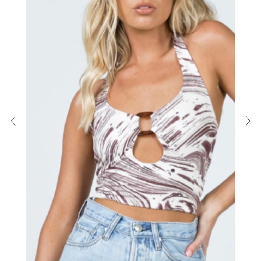 Princess Polly Cassandra Top Brown
